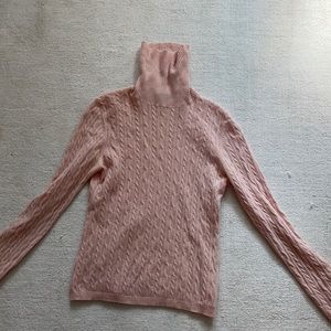 Griffen cashmere pink turtleneck